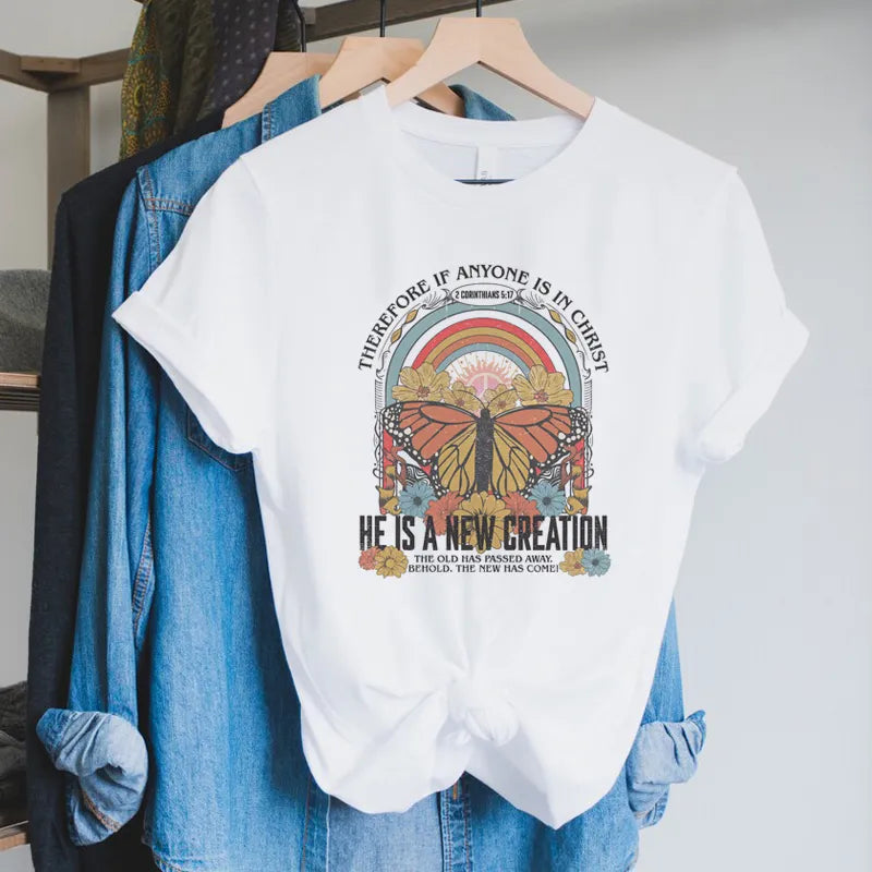 2 Corinthians 5:17 Women Bible Verse T Shirt