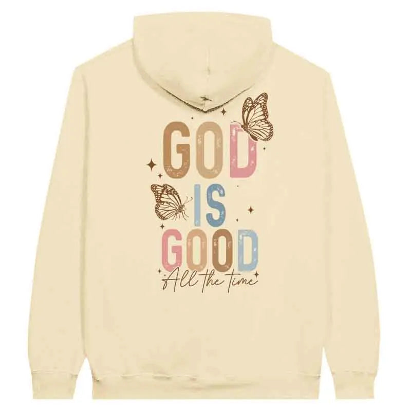 God Is Good All the Time Butterfly Hoodie