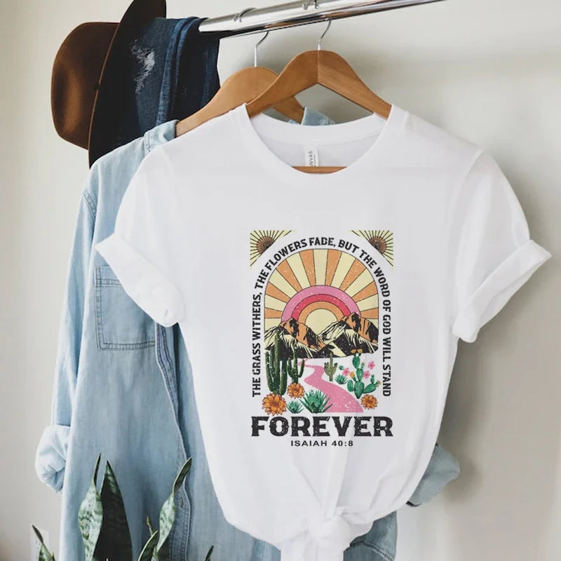 Christian Inspirational T-Shirts Cute Bible Verse Graphic Tshirt