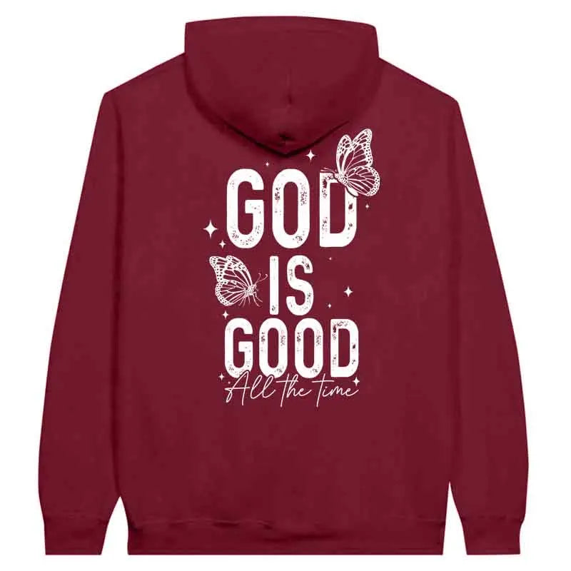 God Is Good All the Time Butterfly Hoodie