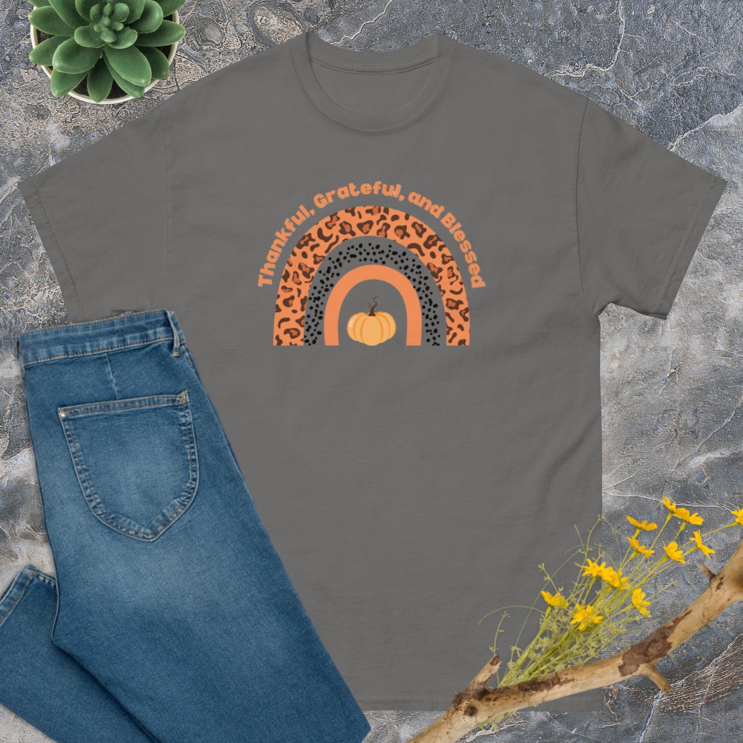 Thankful, Grateful, Blessed classic tee