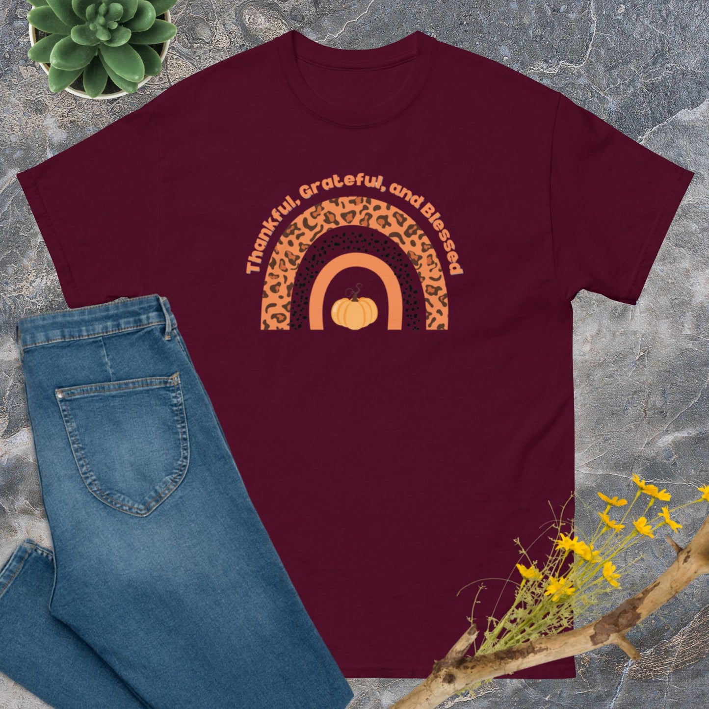 Thankful, Grateful, Blessed classic tee