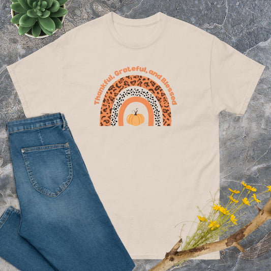 Thankful, Grateful, Blessed classic tee