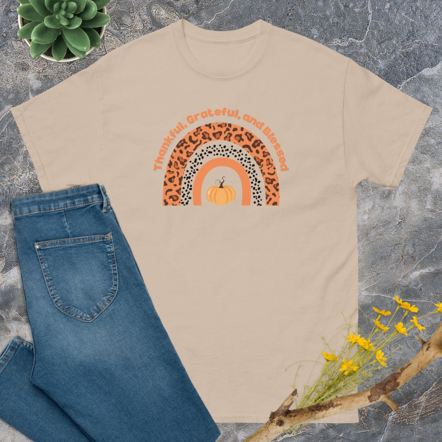 Thankful, Grateful, Blessed classic tee