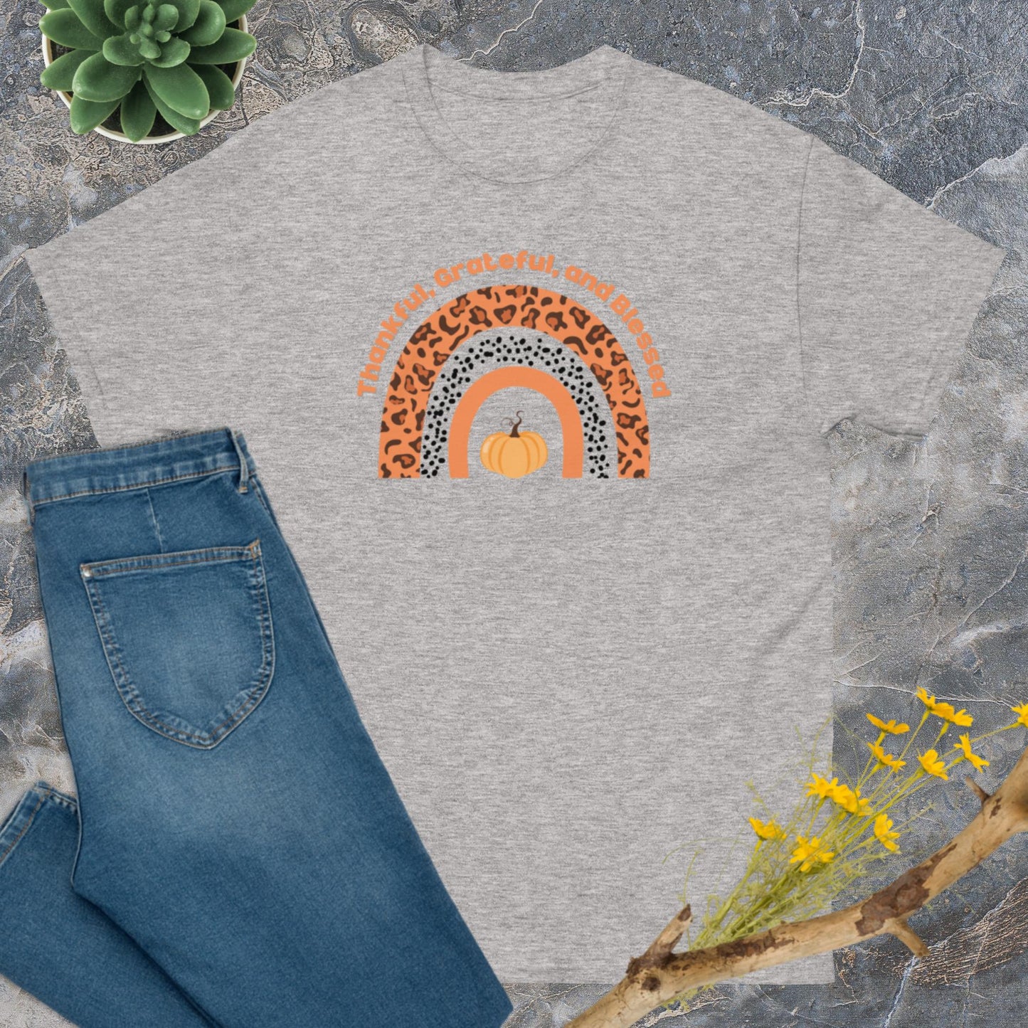 Thankful, Grateful, Blessed classic tee