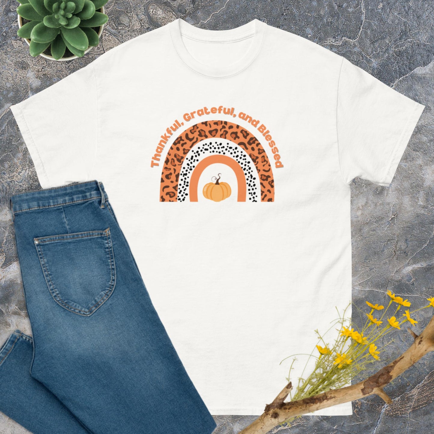 Thankful, Grateful, Blessed classic tee