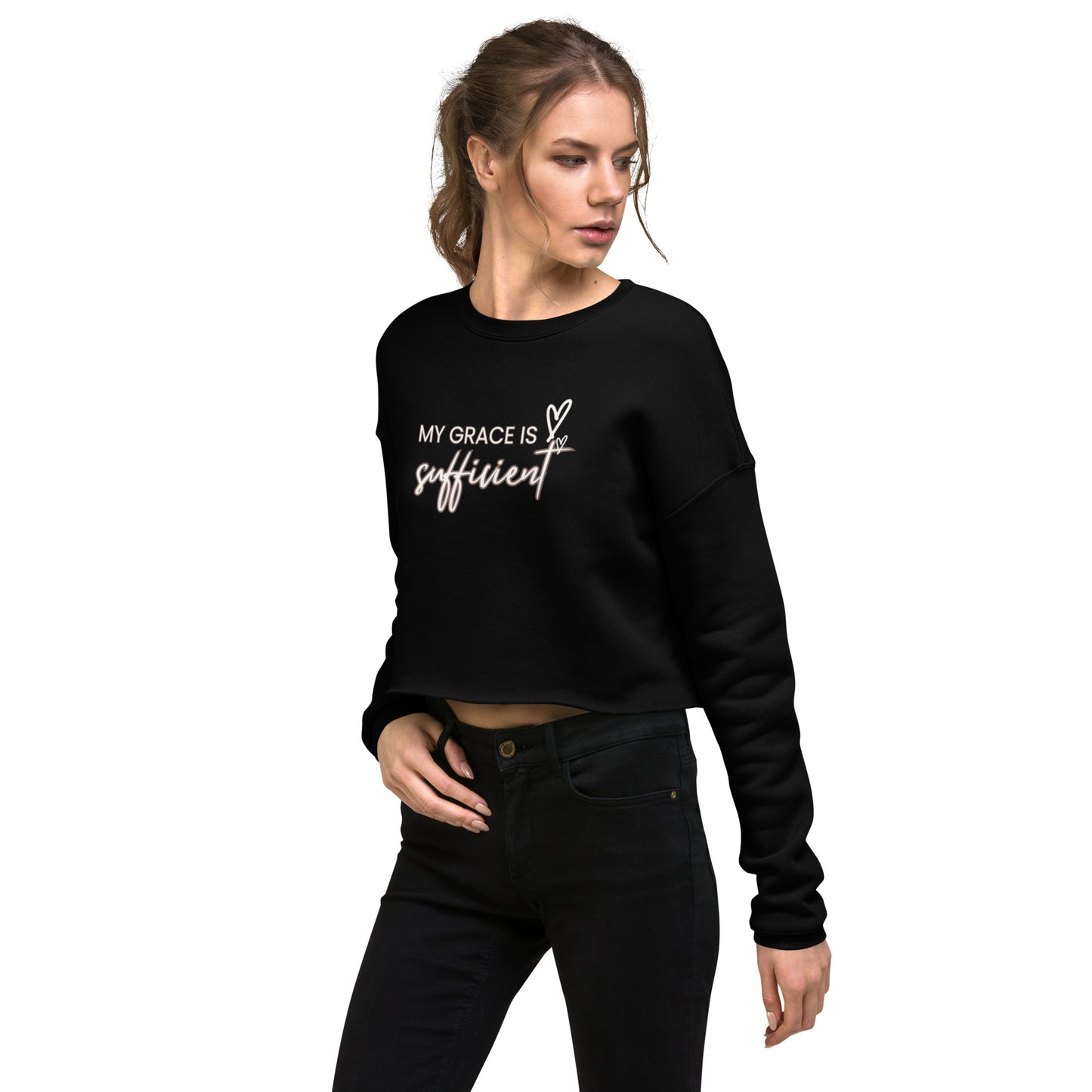 My Grace is Sufficient Crop Sweatshirt