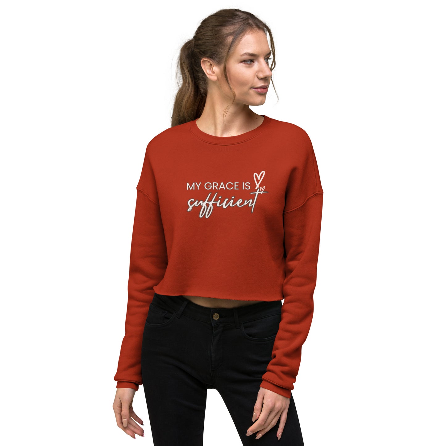 My Grace is Sufficient Crop Sweatshirt