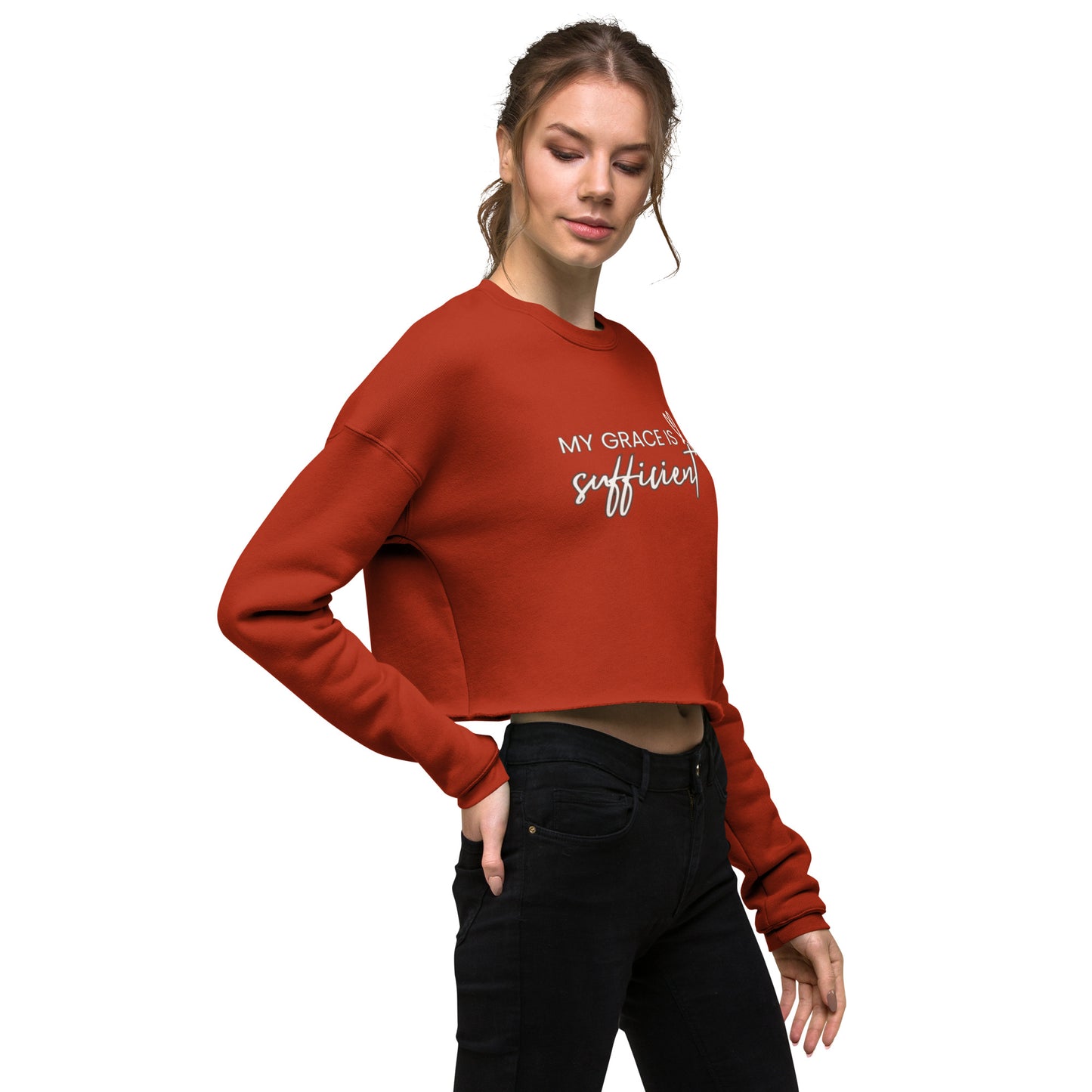 My Grace is Sufficient Crop Sweatshirt