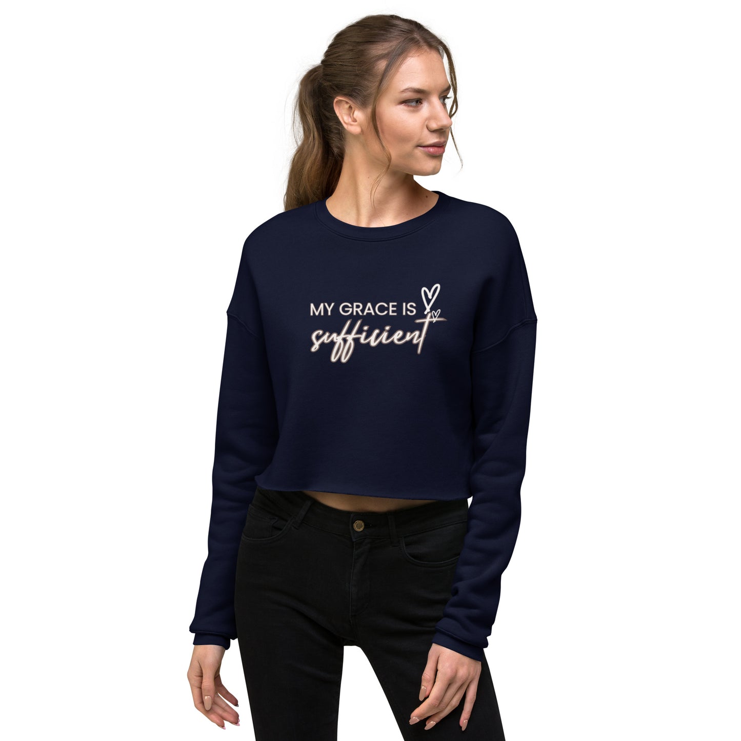 My Grace is Sufficient Crop Sweatshirt